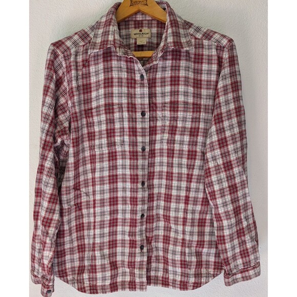 Woolrich Tops - Woolrich Womens Flannel Button Down Shirt Long Sleeve Size XL Y2K Vintage (894m)